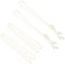 Lurrose 2 Sätze Perlenkette Flapper-halskette Aus Den 1920er Jahren Brüllende 20er Flapper Beads Kette Choker Geschichtete Halsketten M Halskette Für Frauen Fräulein Weiß Kleidung