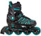 RAVEN Inline Skates Inliner für Kinder und Erwachsene OPTIONAL 2in1 mit Schlittschuhen verstellbar (Vella Black/Mint ohne Kufen, 40-43 (25,5-28cm)