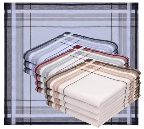 Betz 12er Stofftaschentücher - Herrentaschentücher - Männertaschentücher aus 100% Baumwolle - 40x40 cm - Set LUX 1