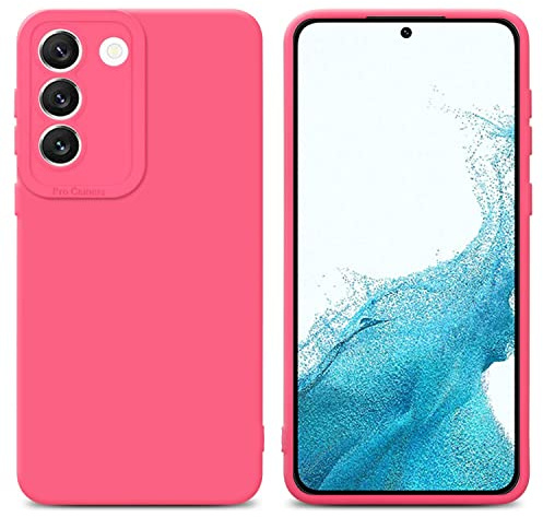 Cadorabo Hülle kompatibel mit Samsung Galaxy S22 Schutzhülle TPU Silikon Case Liquid Design mit Kameraschutz Slim Kratzfest Weiche Gummi mit Rundumschutz Case Hülle für Galaxy S22 in Rot