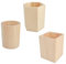 Belvanr Porte-Stylos en Bois 3 Pièces Bois Pen Support Porte-Stylo Bureau Boîte de Rangement Pots à Crayons en Bois Géométriques Pot à Crayons,Porte Crayons en Bois Carré Rond en Bois Pot à Crayons