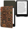 kwmobile Étui Compatible avec Amazon Kindle Paperwhite 11. Generation 2021 - Étui à Rabat Magnétique pour Tablette en Liège Carreaux avec Motifs Marron-Bleu-Rouge