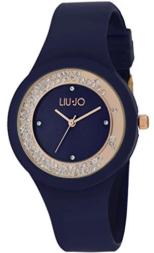 LIU Jo Time Damen Armbanduhr 38mm Silikon, in der Farbe Blau, TLJ1761