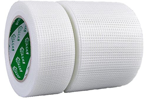 kowaku 34m Selbstklebendes White Mesh Roll für Trockenbau en, 9 cm x 34 m