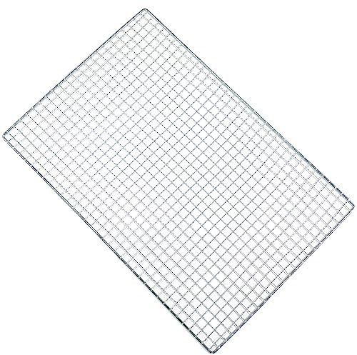 60x25cm Grille de Barbecue en Acier Inoxydable pour Barbecue,pour Pique Nique Camping,Maille de Barbecue Plat de Cuisson Feu Résistante à la Chaleur Anti Adhésive pour Poisson Steak Légumes Crevettes