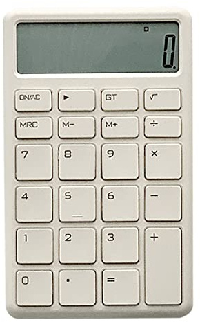 Einfacher Taschenrechner, Rechner Im Taschenformat Im Retro-Stil, Desktop-Rechner mit Klaren Tasten für den Einsatz Im Büro, in der Schule, zu Hause und Im Unternehmen (Weiss)