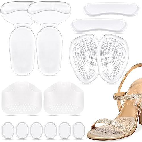 ZYNERY Antirutsch Einlagen Fußpflaster Set, Antirutsch Einlage Schuhe, Antirutsch Einlagen High Heels, Linderung von Fußschmerzen Geleinlagen, Antislip Silikon Einlegesohlen für Absätzschuhe