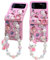 QAOMECABNH Niedliche Hülle für Z Flip 4, Schönheit Cartoon Charakter Stoßfest Ultra Slim Schutzhülle Cartoon für Kitty Bag Case Cover für Samsung Galaxy Z Flip 4 (#03)
