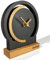 FLEXISTYLE Modern standuhr klein aus Holz Eiche Wohnzimmer Badezimmer (Style 4), Shwarz/Oak