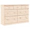 vidaXL Kommode, Sideboard mit 7 Schubladen, Schubladenschrank Schrank für Schlafzimmer Büro, Beistellschrank Flurschrank, Massivholz Kiefer