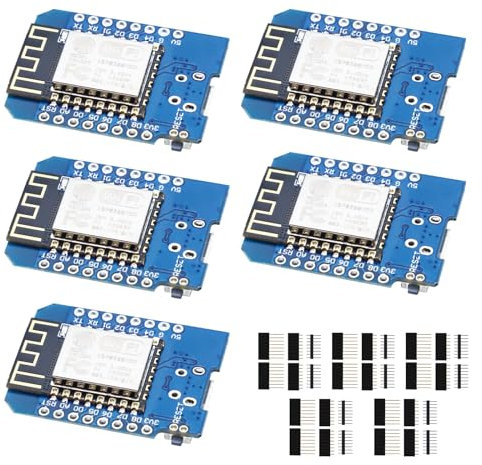 APKLVSR 5 Stück NodeMcu mit ESP ESP-12F Lua Modul CH340G WLAN für Arduino IDE(Micro USB Port)