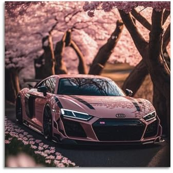 KYTIN Supercar-Poster für Audi R8, Rennwagen, Sportwagen, dekorative Malerei, Leinwand, 30 x 30 cm