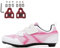 SDEQA Fahrradschuhe für Herren Damen Rennrad Radschuhe Atmungsaktive Radsportschuhe Kompatibe Look SPD SPD-SL Delta Lock Pedal Reitschuhe,Rosa,36 EU