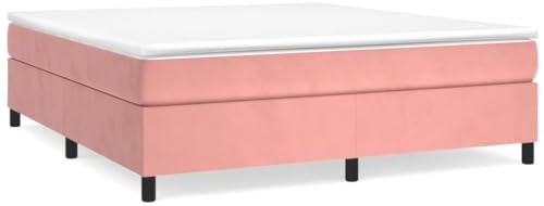 AUVYI Boxspringbett Polsterbett, Bett, Bettgestell, Stilvoll, Schlafzimmer 160x200 cm Rosa Stauraumbett Boxspringbetten Samt