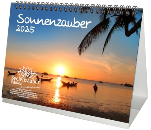 Sonnenzauber DIN A5 Tischkalender für 2025 Sonne und Licht - Seelenzauber