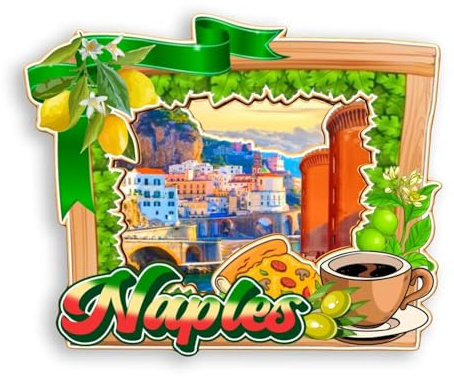 Quwsne Refrigerator Magnet Naples Italy Fridge Magnet City Travel Souvenirs Tourist Gifts 3D Classic Landmarks Handmade Crafts Home Decoration -1266