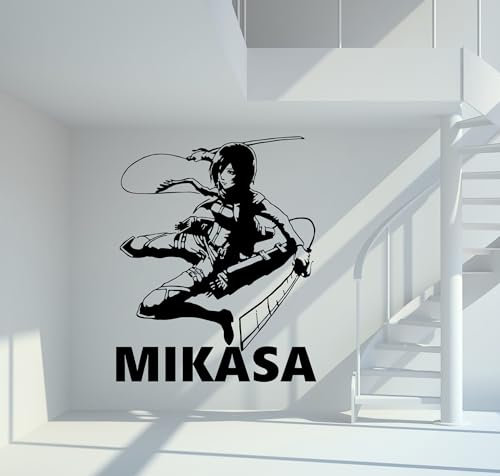 Wandtattoo Attack on Titan - AOT - Mikasa Ackermann Größe S - ca. 28cm x 23cm