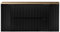 Lomadox Badezimmer Waschtisch-Unterschrank 120cm, in schwarz mit Eiche, gerillte Front, grifflos