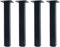 QLLY Lot de 4 Pieds carrés en métal de 30,5 cm, Pieds de Table Basse, Pieds de Table d'extrémité, Pieds de Meubles (30,5 cm, Noir)