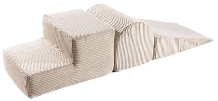 MEOWBABY Parcours motricité bébé en Mousse – Modules motricité Enfant – Structure motricité Escalade – Aire de Jeux intérieur Bloc Mousse, Aesthetic, Crème