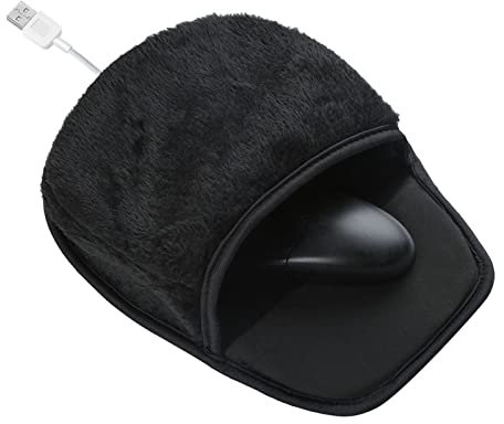 USB Heated Mouse Pad Typing Hand Warmer Winter Plush Heating Mouse Pad Desk Computer Accessory For Office Work Home USB Heating Mousepad For Computer PC Laptop Notebook
