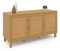 IDMarket - Anrichte im Vintage-Stil Möbel, 113 cm, Hanae, 3 Türen, natürlicher Effekt