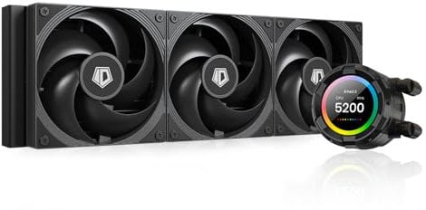 ID-COOLING SL360 PRO SE 360mm AIO CPU Liquid Cooler with Customizable LCD Display, 2.1 LCD Display for Images, Gifs, MP4 and Performance Metrics, 3 AS-120 Silent Fans, Fits Intel & AMD
