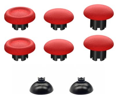 Hzxkqmil Sustitución Thumbsticks Joysticks Analógicos Palos de Agarre para el Pulgar Personalizados para PS5/PS4/PS5 Edge Mando (Rojo)