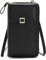 Amasawa Borsetta Porta Cellulare Donna in Pelle - Borsa Tracolla Piccola Con Portafoglio (Nero)