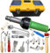 Seababyhouse 1600W Plastic Welder Kit Hot Air Welder Gun Complete Flooring Tool Set Handheld Torch Welder Pistol, with Butterfly Repair Welding Kit, Various Welding Nozzles, Vinyl Flooring Skiving Kit