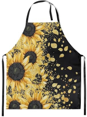 Homewish Bunte Lotus Blume Schürze Zum Kochen, Boho Blume Chef Schürze Zum Backen, Vintage Wildlife Küche Schürze
