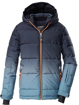 killtec Jungen Skijacke/Ski-Steppjacke mit Kapuze und Schneefang KSW 382 BYS SKI QLTD JCKT, rauchblau, 176, 42453-000