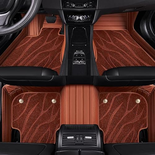 IUYTGTR Leder Auto Fussmatten, für VW Passat B8 Variant/Passat Variant GTE 2014-2019 Nach Maß Allwetterschutz Fussmatten Linkslenker Vorne und Hinten Automatten Set,A-normal