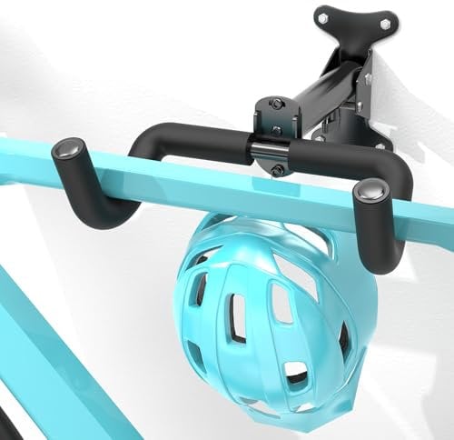 Housolution Supporto da Parete per Biciclette-Rack da garage Regolabile in Acciaio al Carbonio e Imbottito in Schiuma EVA per Biciclette a 48,5 lbs,Rack Salvaspazio per Garage e Appartamenti, 1 Pezzi