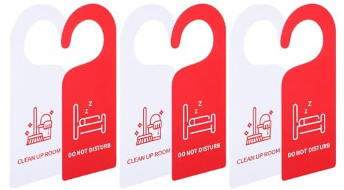 Cabilock Doppelseitiges Türschild Bitte Nicht Stören 6 Stück | Doppelseitige Funktionalität, Leicht Lesbar, Vielseitig Einsetzbar Für Hoteltüren, Bars Und Clubs