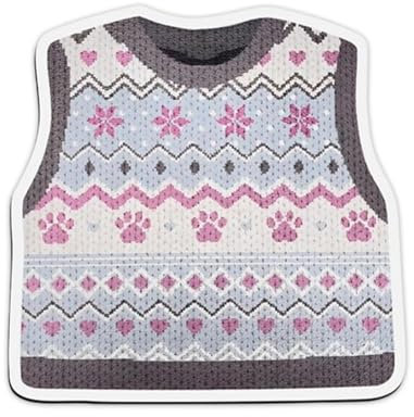 New Knitted Sweater Pattern Mouse Pad, Cute Sweater Vest Print Mouse Pad, Nice and Cute Desk Decor with Non-Slip PU Base for Home Office Working Studying (C, 23 * 23cm)