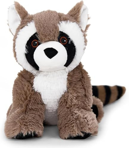 Warmies Raton laveur en peluche - Passe au micro-ondes - Grand format - Doudou chauffant pour enfants et adultes - Parfum lavande française