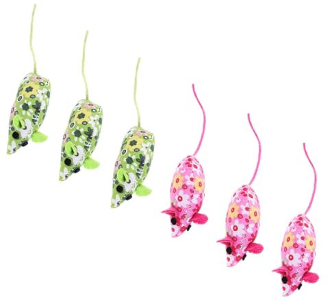 BESPORTBLE 6 Pièces Souris à Chat Interactifs pour Petits Amusants Actifs de Verts