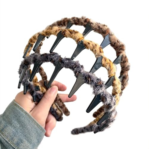 Vintage-Haarband mit Cranium Rutschfestes beidseitig tragbares Haarstyling