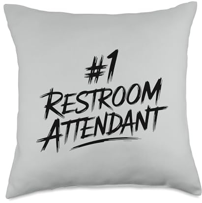 Restroom Attendant Throw Pillow