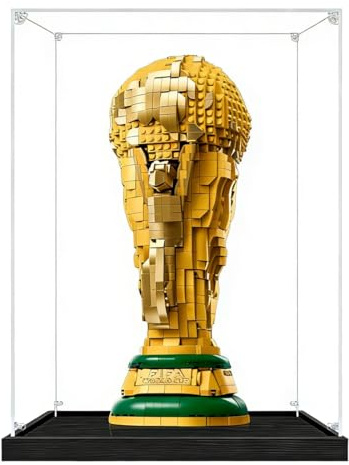 Acryl Vitrine Kompatibel Mit Editions Sports Offizieller Pokal der FIFA Fußball-Weltmeisterschaft, Schaukasten Showcase Staubdichte Display Case für 43020 - Nicht Enthalten Modellbausatz