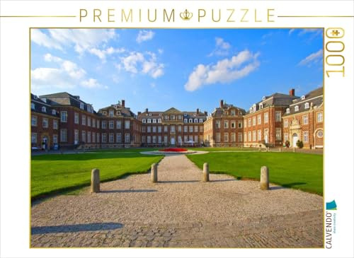 CALVENDO Puzzle Schloss Nordkirchen, Haupteingang mit Ehrenhof | 1000 Teile Lege-Größe 64 x 48 cm Foto-Puzzle für glückliche Stunden