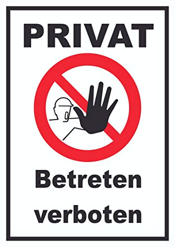 HB-Druck Privat Betreten verboten Schild A2 (420x594mm)