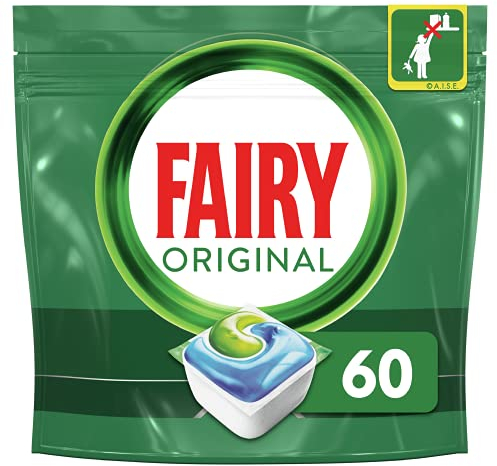 Fairy Original Dishwasher Detergent in Caps, Pack of 60 Tablets