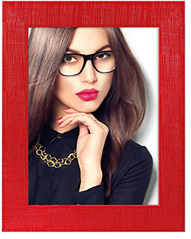 Zep K735R Cadre Photo Bois 30x45 cm Garda Résine, Verre Rouge 50x35x1, 7 cm