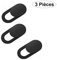 Webcam Cover Cache Webcam L’Originale Autocollant de Caméra Forepin® Slider Ultra Fin Colle Forte de 3M Protège Votre Vie Privée pour Smartphone, PC, iPad, iMac, Macboook, Tablettes 3 Pièces（Noir）