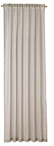 Deko Trends Neutex for you! ALLURE halbtransparenter Schal mit Multifunktionsband, Gardinenband, Vorhang, Gardine, 245 x 140 cm, cappuccino