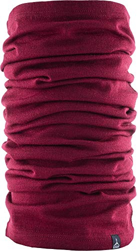 ALTIDUDE Merino Multifunktionstuch - Multitube Single - Neckwarmer Schlauchschal Unisex - Halsschlauch 100% Merinowolle Farbe Bordeaux