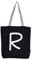 hello-bags. Borsa tote bag in tela con cerniera, fodera e tasca interna. Esterno: 100% cotone. Include una busta regalo kraft. Modello: R. Colore: Nero. Misure: 37x 38 cm.
