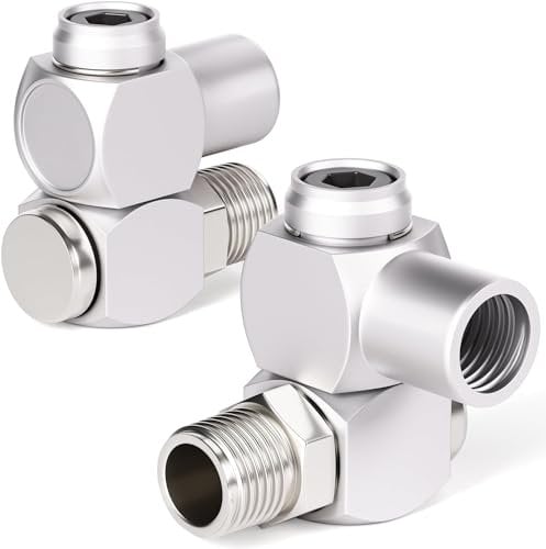 TAILONZ PNEUMATIC (4 Stück) 1/4 Zoll Druckluftwerkzeug Drehverschraubung 360 Grad schwenkbarer Luftschlauchverbinder Industrieller tragbarer Druckluftwerkzeugadapter